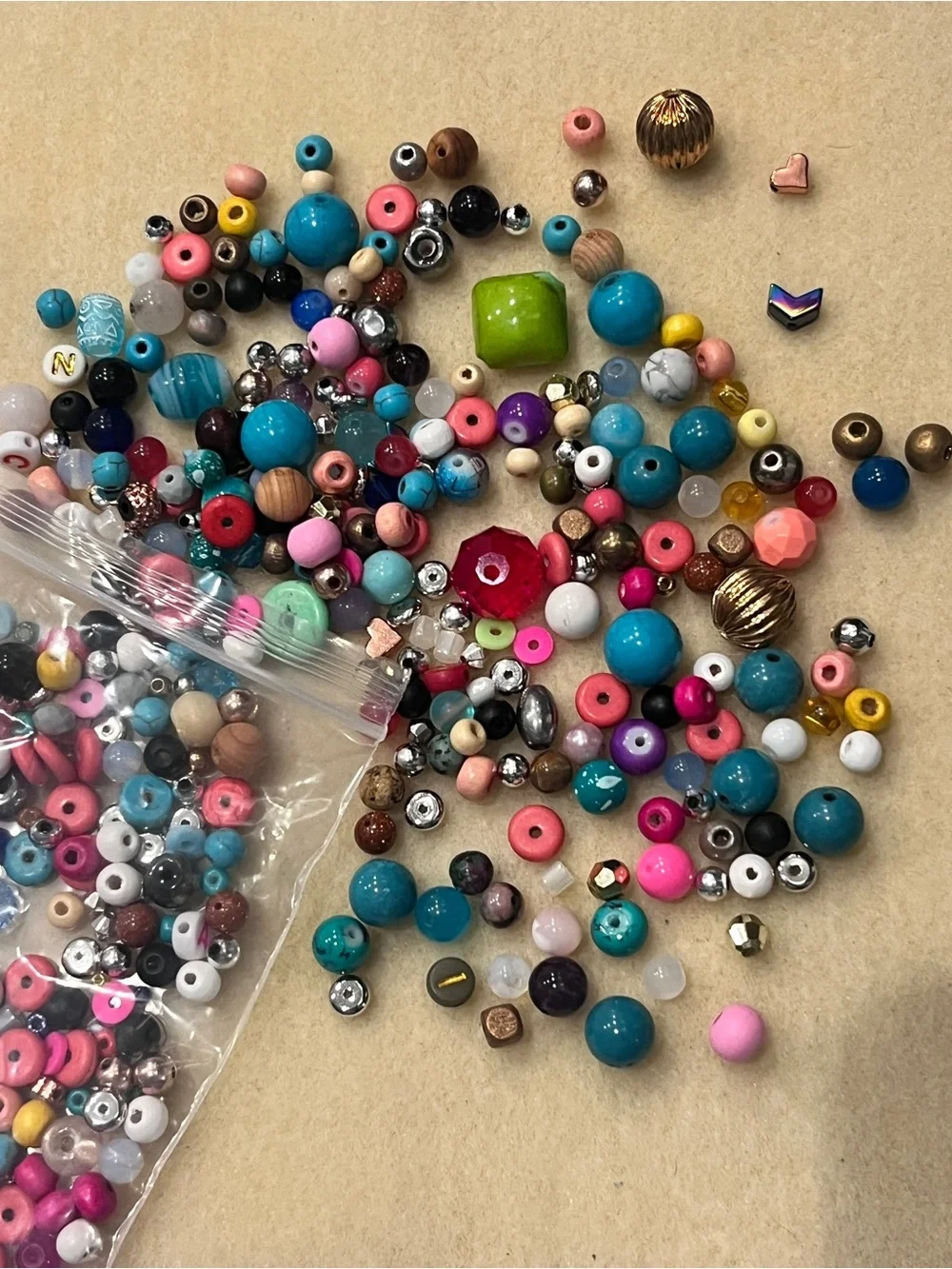 Mixed Assorted Craft Beads - Colorful Bag